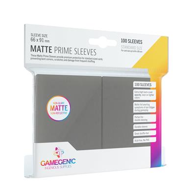 GameGenic Matte Prime Sleeves Dark gray (100 sleeves)