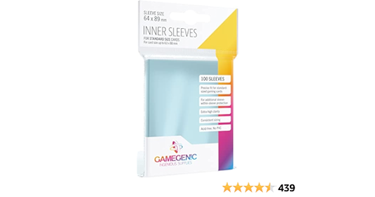 GameGenic - Inner Sleeves - Clear (100 Sleeves)
