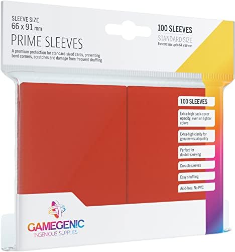 GameGenic - Matte Prime Sleeves Red (100 Sleeves)