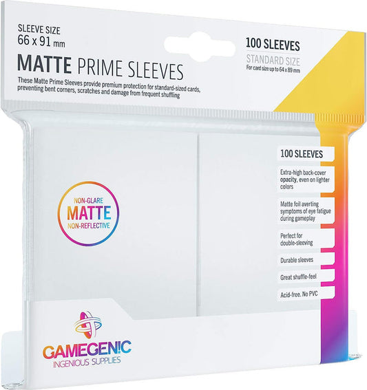 GameGenic - Matte Prime Sleeves White (100 Sleeves)