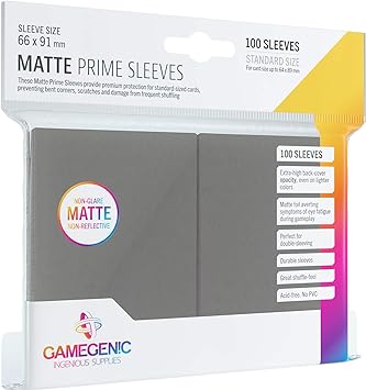GameGenic- Matte prime sleeves dark grey (100 sleaves)