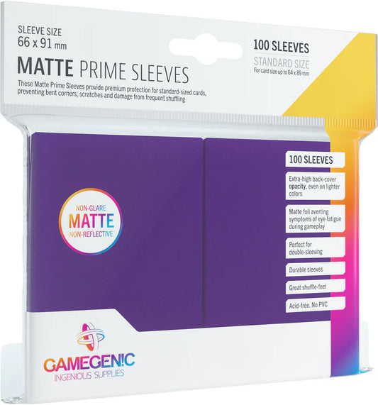 GameGenic - Matte Prime Sleeves Purple (100 Sleeves)
