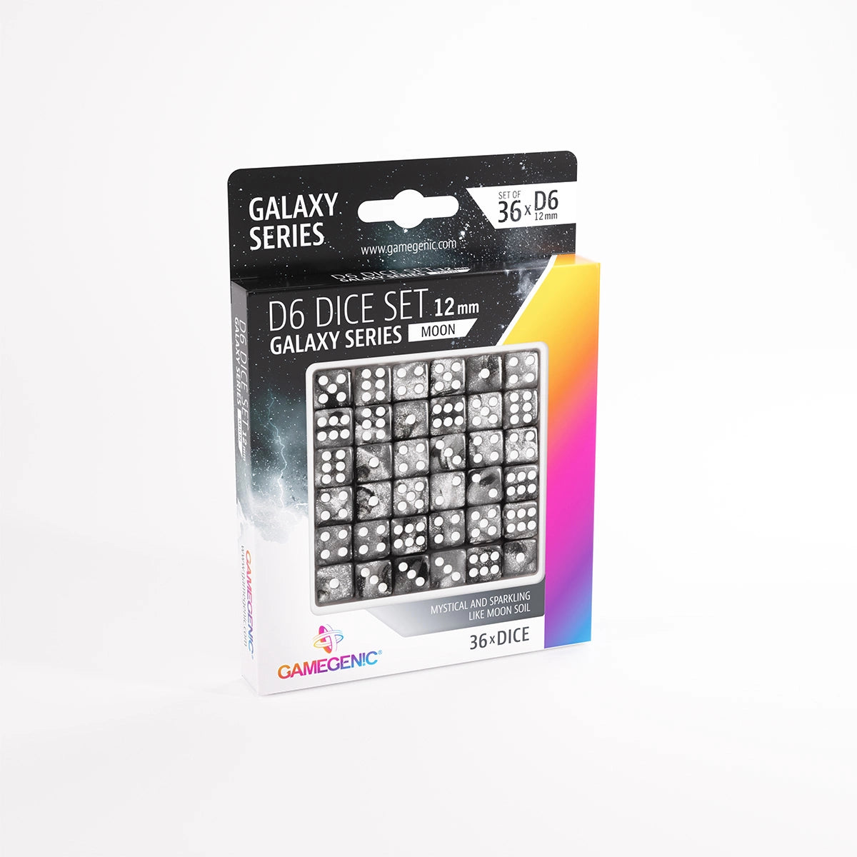 Gamegenic - Galaxy Series - Moon - D6 Dice Set 12 mm (36 pcs)