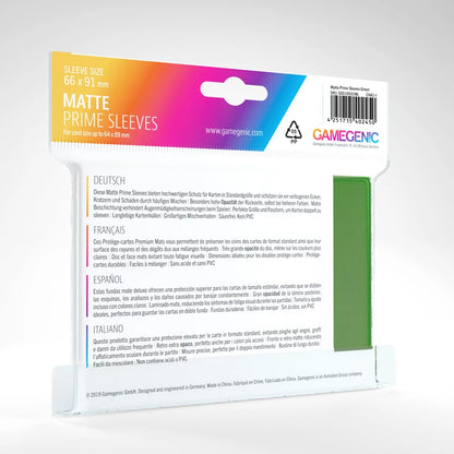 GameGenic - Matte Prime Sleeves Green (100 Sleeves)