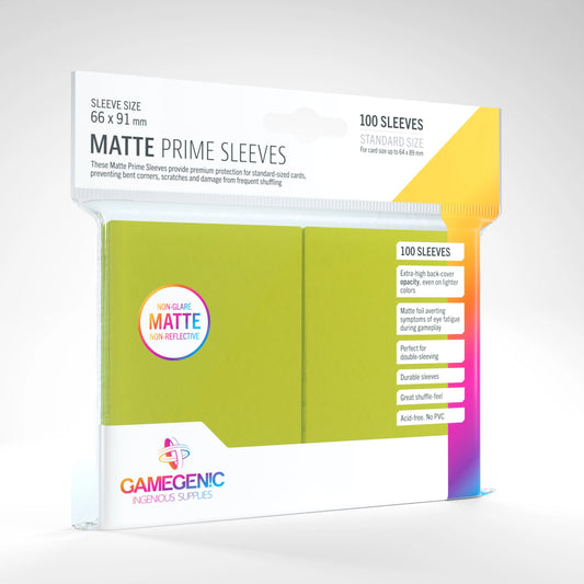 GameGenic - Prime Sleeves Lime (100 Sleeves)