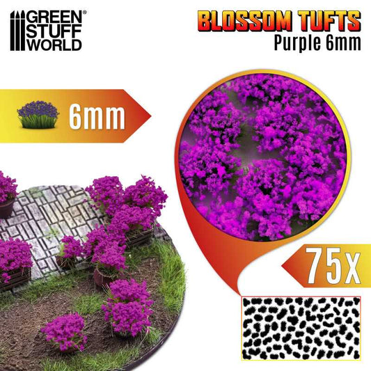 Blossom Tufts - 6mm - Purple Flowers - Green Stuff World